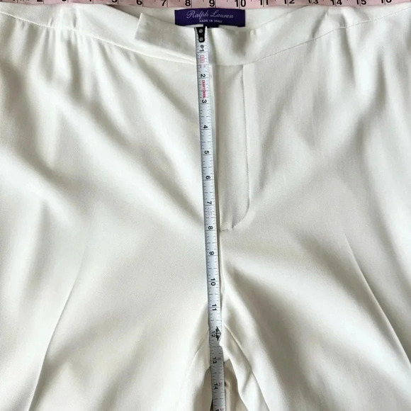 NEW Ralph Lauren Collection Seth Wool Crepe Tuxedo Pant in Lux Cream Size 14 - Picture 8 of 15